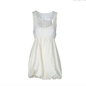 Ermanno - Bubble Mini Dress with Angora High Waist Bodice - M 6/8